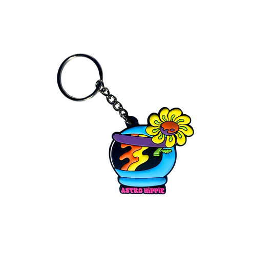 Astro Hippie 3D Rubber Keychain