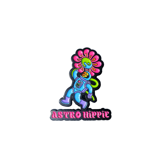 Astro Hippie Stacked Logo Enamel Pin